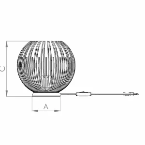 Online EGLO Lampe de table Venezuela, abat-jour en baguettes dorées