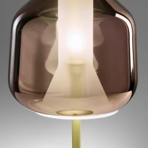 Best miloox by Sforzin Lampe de table X-Ray, cuivré/doré, hauteur 32,5 cm verre
