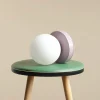 New ALDEX Lampe Joel abat-jour verre rond, lilas/blanche