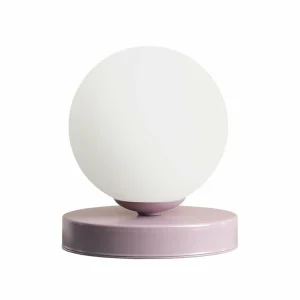 New ALDEX Lampe Joel abat-jour verre rond, lilas/blanche