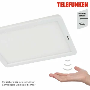 Hot Telefunken Lampe meuble LED Schu, capteur, 22x11 cm blanc 840