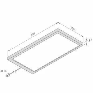 Outlet Hera Lampe sous meuble LED Sky par 3, 4 000 K inox