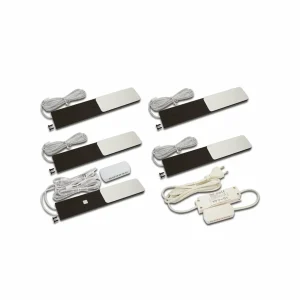 Outlet Hera Lampe sous meuble LED S-Pad F set de 5 pièces noir 4.000 K variateur