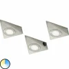 Clearance Evotec Lampe sous meuble LED triangulaire CS, set de 3 pièces