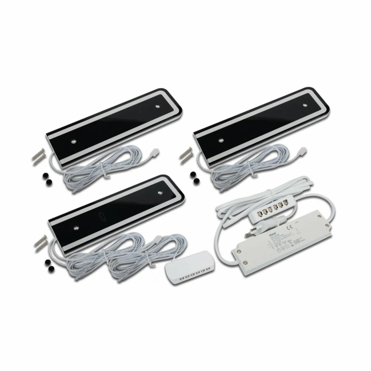 Cheap Hera Lampe sous meuble LED U-Pad F, lot de 3 3.000K noir Capteur