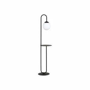 Cheap EMIBIG LIGHTING Lampe sur pied Bari, noir, métal, verre