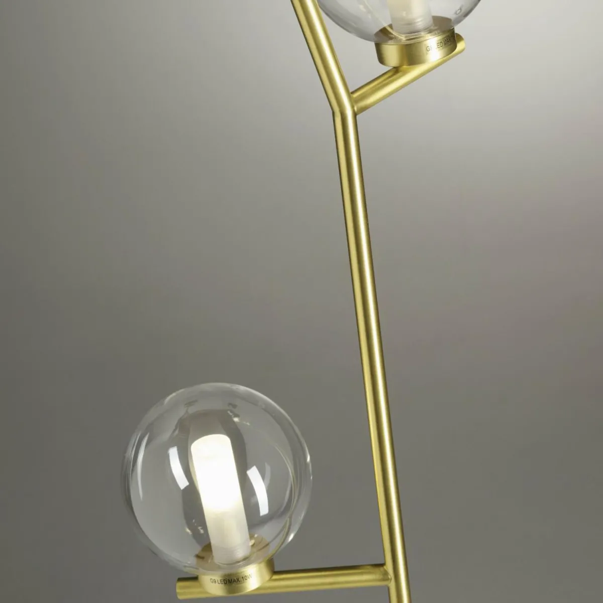 lampe_sur_pied_camely_or_brossclair__lampes_verre_1.webp Store miloox by Sforzin Lampe sur pied Camely, or brossé/clair, 3 lampes, verre