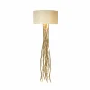Cheap Holländer Lampe sur pied Capri, or/écru, hauteur 155 cm, fer martelé