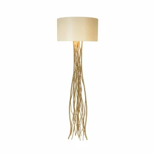 Cheap Holländer Lampe sur pied Capri, or/écru, hauteur 155 cm, fer martelé