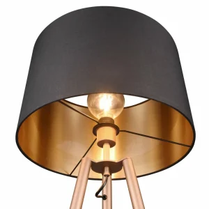 Outlet Reality Leuchten Lampe sur pied Colette, trépied, café/noire