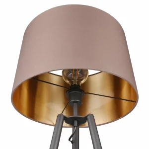Sale Reality Leuchten Lampe sur pied Colette, trépied, noire/taupe