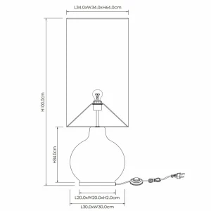 Sale Lucide Lampe sur pied Esterad, ocre, Ø 34 cm, hauteur 100 cm, verre