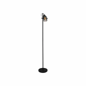 Cheap Freelight Lampe sur pied Fumoso, hauteur 143 cm, noir/gris fumée