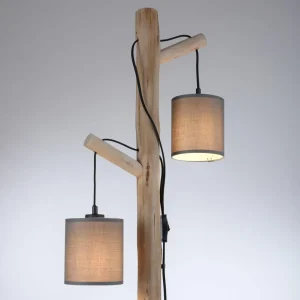 Cheap JUST LIGHT. Lampe sur pied Green Tribu avec abat-jour papier