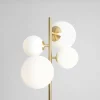 Discount ALDEX Lampe sur pied Joel, laiton/blanche, à 4 lampes