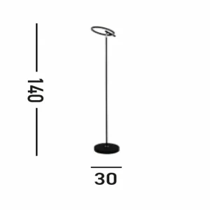Cheap Searchlight Lampe sur pied LED Space, noir, métal