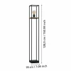 Best EGLO Lampe sur pied Libertad, hauteur 128,5 cm, noir/bois, acier