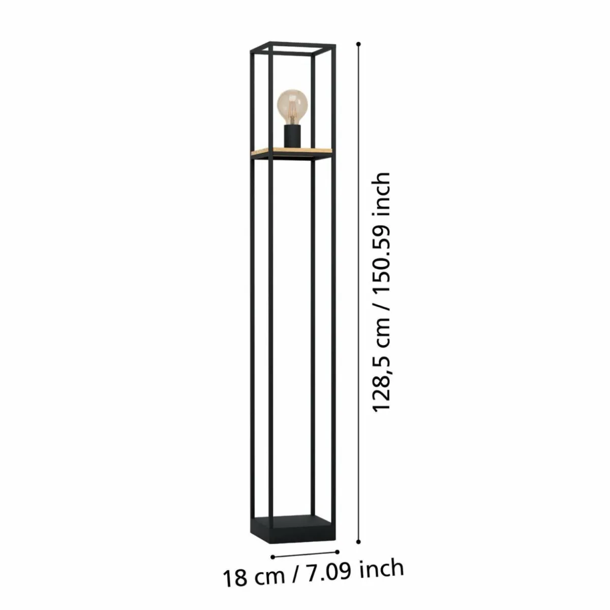 lampe_sur_pied_libertad_hauteur__cm_noirbois_acier_0.webp Best EGLO Lampe sur pied Libertad, hauteur 128,5 cm, noir/bois, acier