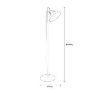 Hot Opviq Lampe sur pied Lik 4036, abat-jour inclinable, noir/or