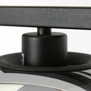 New Steinhauer Lampe sur pied Lotus, noir, métal, verre, E27