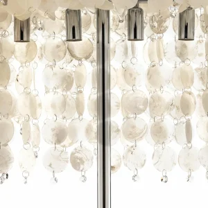 Sale ONLI Lampe sur pied Makani, chrome, décor coquillage
