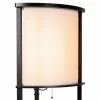 Online Lucide Lampe sur pied Menno, noir, coton, 162,3 cm, E27