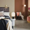 Online Markslöjd Lampe sur pied Minna, laiton, verre, fer, hauteur 145 cm