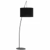 Fashion TK Lighting Lampe sur pied Moby Black, tissu