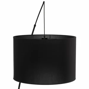 Fashion TK Lighting Lampe sur pied Moby Black, tissu