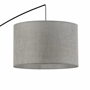 Hot TK Lighting Lampe sur pied Moby Gray, tissu