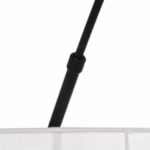 Store TK Lighting Lampe sur pied Moby White, tissu
