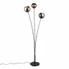 Store Reality Leuchten Lampe sur pied Sheldon avec trois abat-jour verre