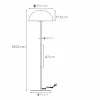Best Lucide Lampe sur pied Siemon en acier, Ø 35 cm verte