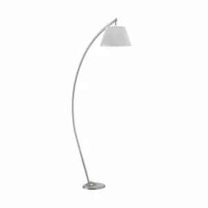 Best Sale ONLI Lampe sur pied Sinea, argent/argent, hauteur 110 cm, fer, textile