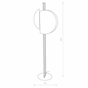 New Nowodvorski Lighting Lampe sur pied Sunset, marron foncé/or/noir
