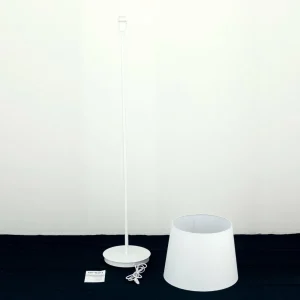 Hot ORION Lampe sur pied textile Ludwig, blanc