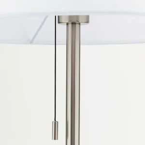 Clearance ORION Lampe sur pied textile Ludwig, nickel mat