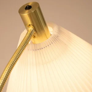 Shop Markslöjd Lampe sur pied textile Mira, laiton