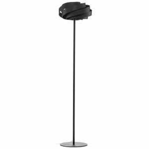 Best Sale Domiluce Lampe sur pied Vento, noir, métal, E27, Ø 40 cm