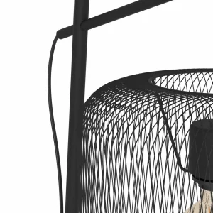 New EGLO Lampe sur pied Wrington, hauteur 194 cm, noir, acier