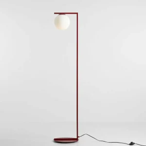 Sale ALDEX Lampe sur pied Zac, opale/bordeaux, à 1 lampe