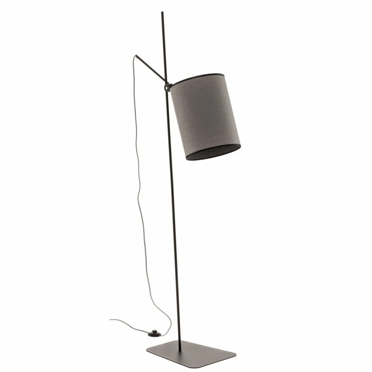 lampe_sur_pied_zelda_avec_abatjour_textile_rond_gris_0.webp Best Sale Nowodvorski Lighting Lampe sur pied Zelda avec abat-jour textile rond gris