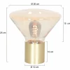Store Steinhauer Lampe table Ambiance abat-jour verre laiton/ambre