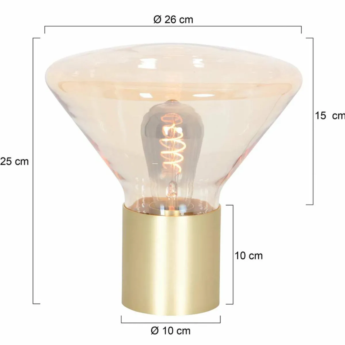 lampe_table_ambiance_abatjour_verre_laitonambre_0.webp Store Steinhauer Lampe table Ambiance abat-jour verre laiton/ambre