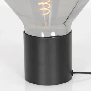 Shop Steinhauer Lampe table Ambiance abat-jour verre noire/fumée
