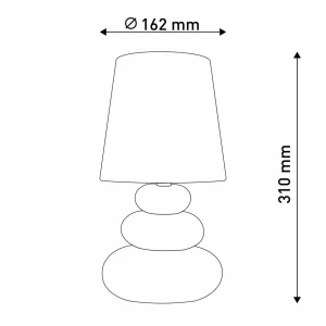 Flash Sale Näve Lampe table Stoney, pied céramique abat-jour tissu