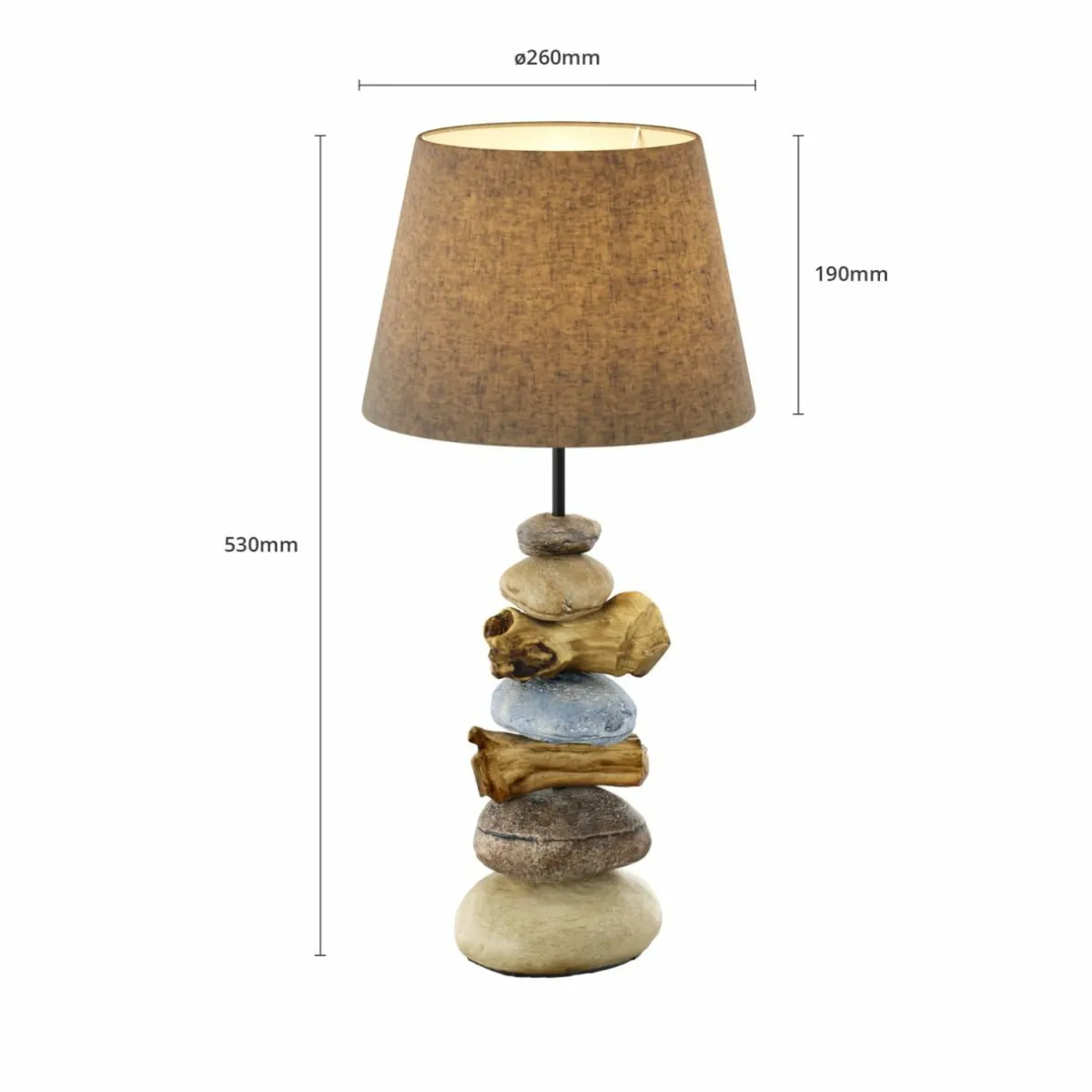 lampe_vera_abatjour_tissu_et_dcor_pierre_cm_4.webp Cheap ONLI Lampe Vera, abat-jour tissu et décor pierre, 55 cm