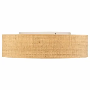Sale Eko-Light Leano plafonnier beige rond, en rotin
