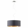 Discount EGLO Lecio - suspension textile noire-dorée