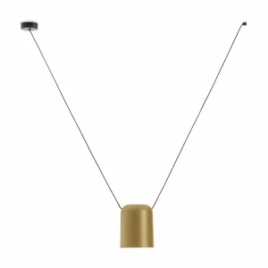 New LEDS-C4 Attic suspension cylindre Ø15 cm dorée